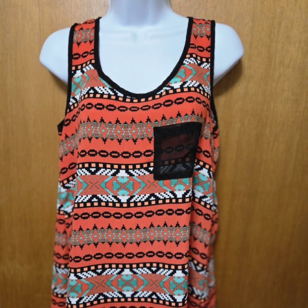 Pink Blush Aztec Print‎ Tank Sleeveless Top